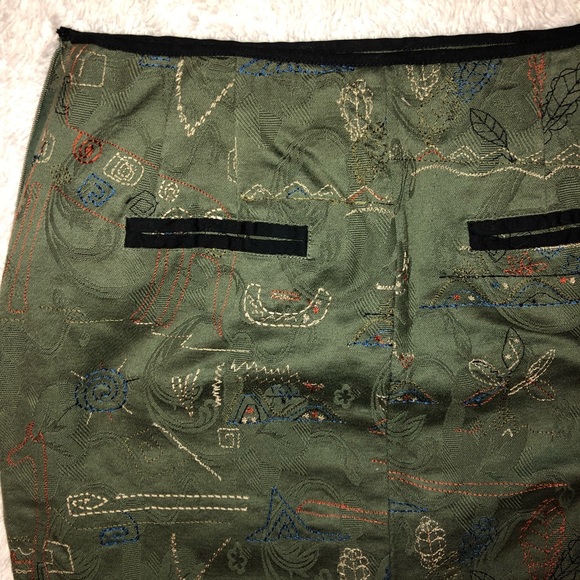 Anthropologie Meadow Rue Embroidered Pencil Skirt - Picture 5 of 5